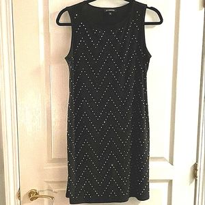 Short beaded black and gold cocktail dress